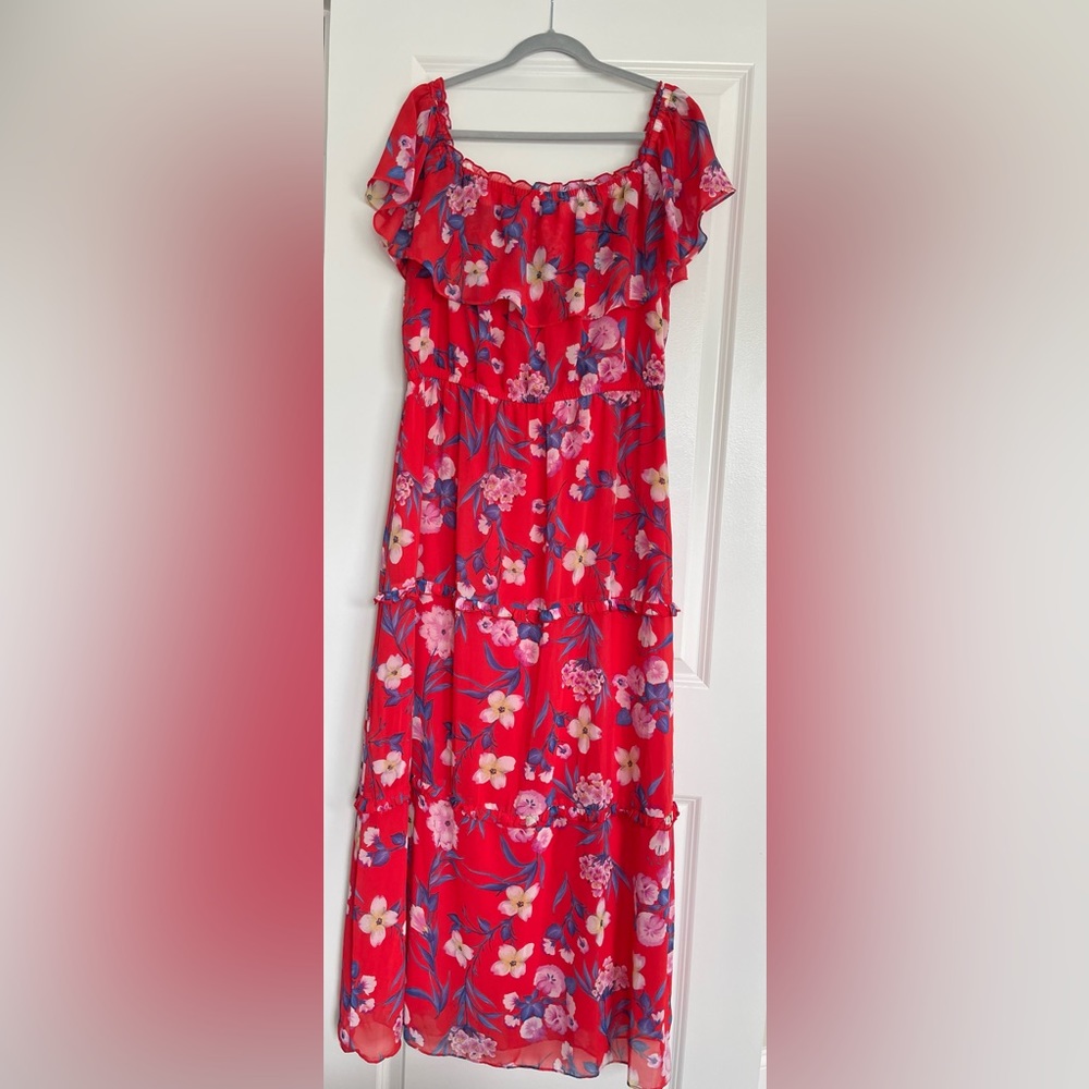 Off the shoulder maxi dress